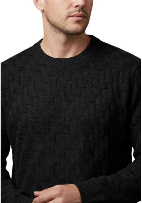 Crew neck jumper with relief detailing MASQ | sweaters | M5625 6510900